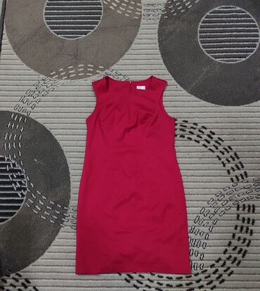 красное платье: Повседневное платье, Осень-весна, Средняя модель, 4XL (EU 48)