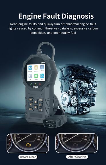 Alati za automobile: NOVO - V320 OBD2 Dijagnostika Funkcije: Ovo je benzinski čitač — 10