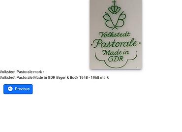 Ostali antikviteti: Set 1948 do 1968g.Volkstedt Pastorale Istocna Nemacka. Trodelni — 3