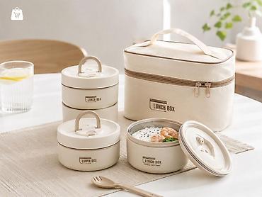 tea: Yemək qabı 4 dənəli (parça qablı) Bu yüksək keyfiyyətli “Yemək qabı 4 — 2