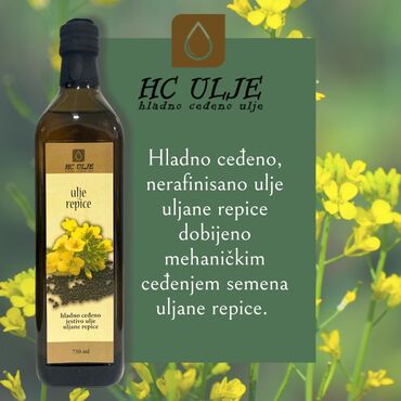 vrata za roštilj: Hladno ceđeno ulje od repice dobijeno je mehaničkim ceđenjem sirovih
