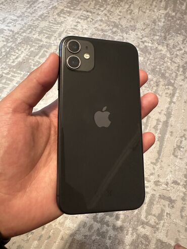 Apple iPhone: IPhone 11, Б/у, 64 ГБ, Черный, Защитное стекло, Кабель, Коробка, 78 %