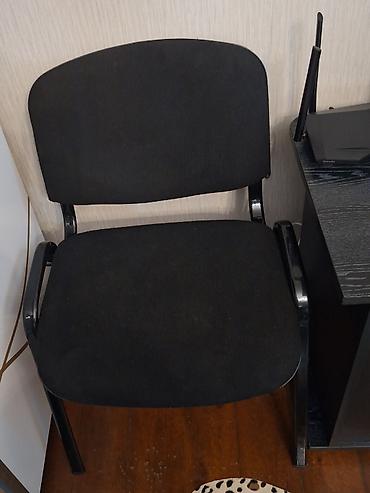 Ofis mebeli: Qara ofis/stul – metal karkaslı, yumşaq oturacaq və bel hissəsi -2 — 3