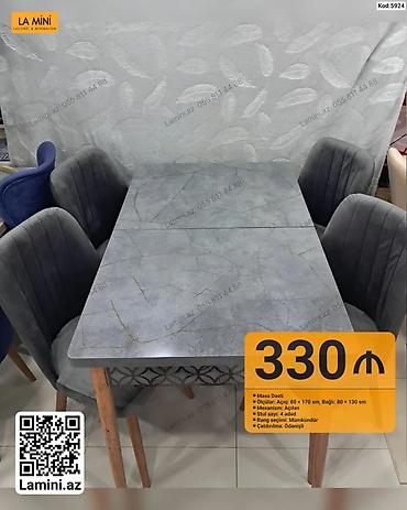 Kod: 5924 Masa dəsti - Ölçülər: açıq 80×170 sm, bağlı 80×130 sm -