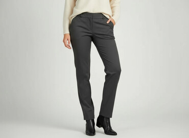 biale spodnie reserved: Material trousers for women, size L