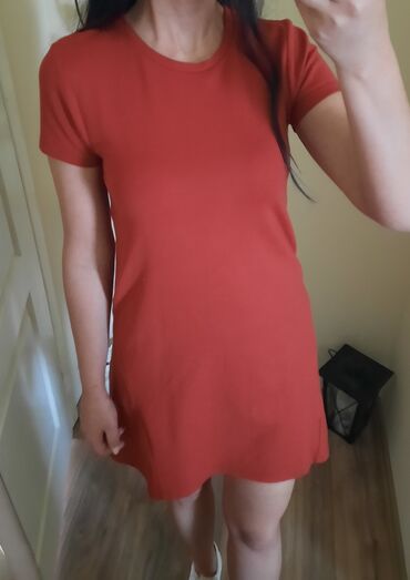 zara ljubičasta haljina: Zara S (EU 36), color - Burgundy, Other style, Short sleeves