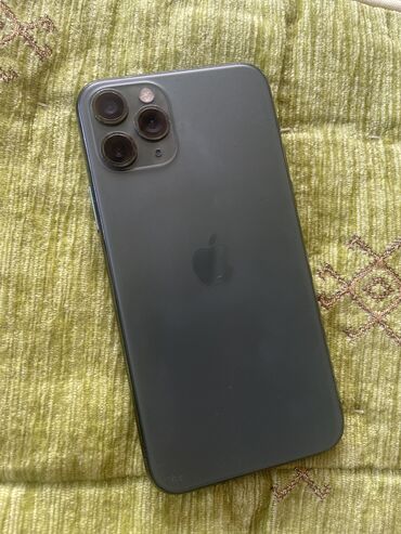 iphone 12 про макс цена в бишкеке: IPhone 11 Pro, Колдонулган, 256 ГБ, Matte Midnight Green, 75 %