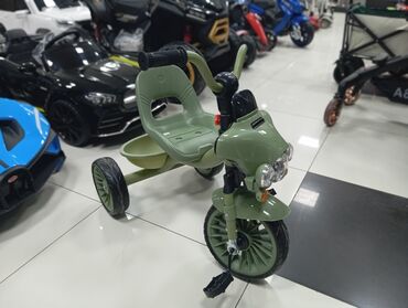 трёхколёсный самокат детский: 🏍 Детский трёхколёсный велосипед в стиле мотоцикла ✔️ Цвета: зелёный