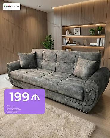 yorga: Divan - Ölçü: 210 sm - Mexanizm: açılan, bazalı - Yataq yeri: 2 — 1