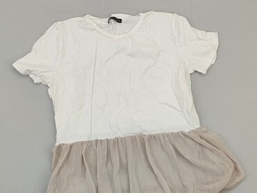 białe bluzki ze złotym nadrukiem: Blouse, Zara, S (EU 36), condition - Good