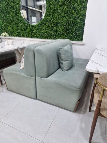 divan taxta: Kafe və restoranlar üçün divan 130-66 - Rəng: açıq mentol/yaşıl -