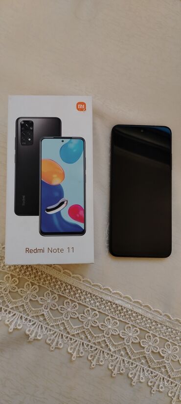 Xiaomi: Xiaomi Redmi Note 11, 64 GB, rəng - Qara, 
 Sensor, Barmaq izi, İki sim kartlı