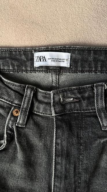 джинсы марка: Джинсы, Прямые, Zara, Средняя талия, Вареные, S — 1
