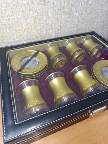 Çay dəstləri və servizlər: Çay dəsti, rəng - Qızılı, Şüşə, 126 nəfərlik, Azərbaycan — 4