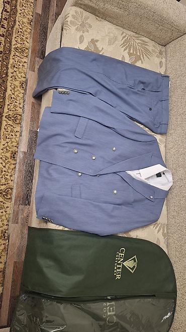 широкие летние штаны мужские: Мужской костюм, 3XL, Armani, Новый, цвет - Голубой — 2