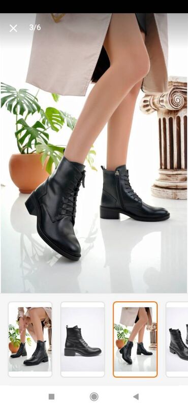 Botinka və botilyonlar: Derimod, Ölçü: 38, rəng - Qara, Yeni — 2