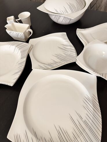 обеденный сервиз: Обеденный набор, цвет - Белый, 12 персон, Турция