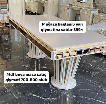 MDF boyalı dəbdəbəli yemək masası - Material: yüksək keyfiyyətli MDF
