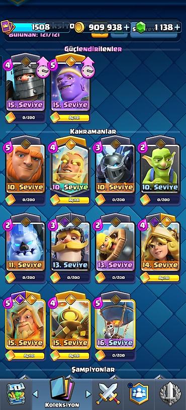 Digər oyun və konsollar: Bu Clash Royale kart kolleksiyası, müxtəlif döyüşçü və bina kartlarını — 4