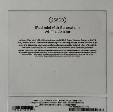 tab 7: IPad mini 6 / 256GB Wi-Fi + Сим карта 4G iPad в отличном состоянии — 7