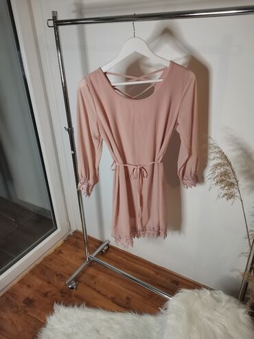 svečane mini haljine: S (EU 36), color - Pink, Evening, Long sleeves