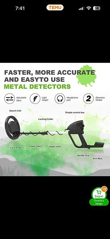qizil axtaran dedektor: Metal detektor – sürətli, dəqiq və asan idarəetmə Xüsusiyyətlər: - 2 — 1