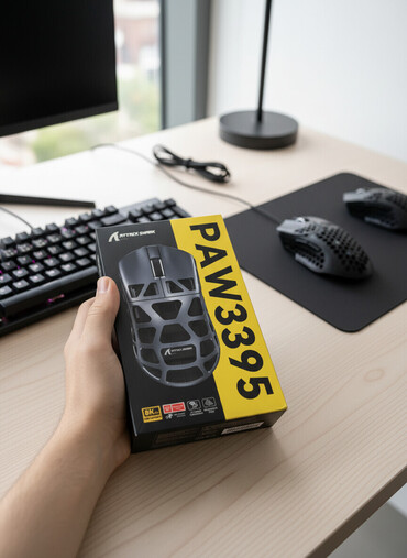 Mauslar: Attack Shark R3 oyun siçanı – PAW3395 sensorlu, maqnezium ərintili — 1