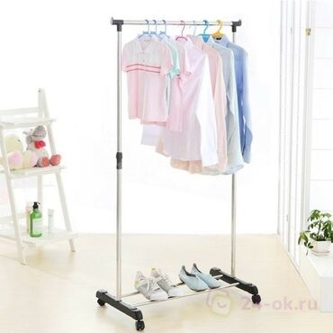 мебель кредит: Мобильная стойка для одежды Single-Pole Telescopic Clothes Rack -