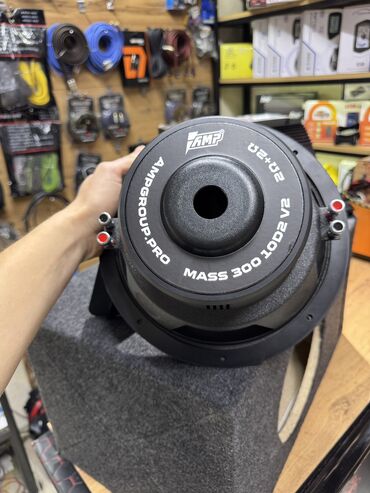 Сабвуферы для авто: Сабвуфер AMP. В сборе . Моноблок с выносным регулятором баса в салон — 11