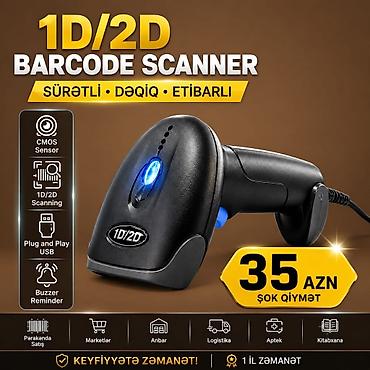 printer almaq: SCAYNER 2D Barcode Scanner – Portable Handheld - 2D barkod oxutma — 1
