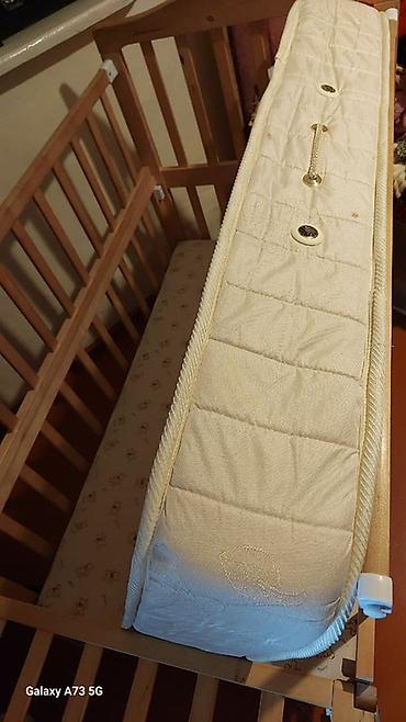 sadə matras: Taxta beşik + döşəkcə - Material: təbii ağac, laklı səth - Ölçü — 2