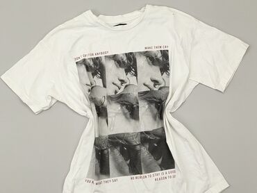 t shirty pinko białe: T-shirt, Cropp, S (EU 36), condition - Good