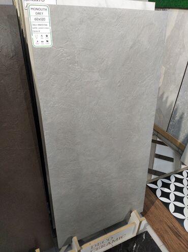 metbex ucun kafel metlax: Monolith Grey keramika plitəsi - Ölçü: 60x120 sm - Ölkə: Hindistan -