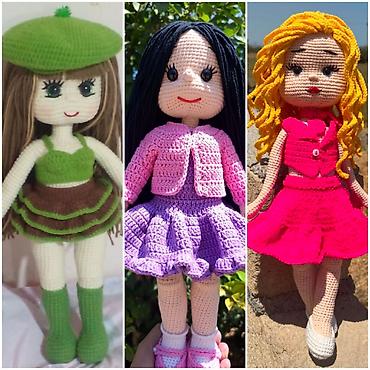 uzun don: Əl işi toxunma oyuncaqlar – amigurumi kuklalar - Material: yüksək — 1