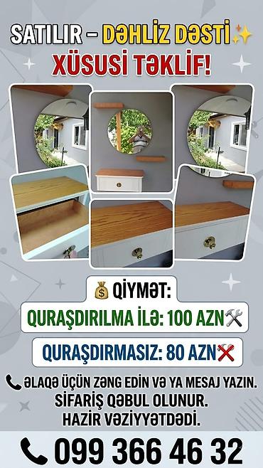 sabunçu quş bazarı: Yeni, 1 qapı, Güzgülü, Ağ, Açılan, Düz dolab — 1