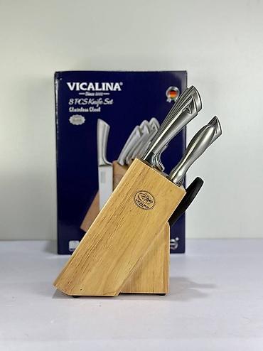 деревянный нож: Набор кухонных ножей Vicalina 516 из нержавеющей стали, 7 предметов с — 5