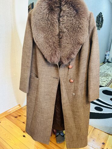 женские пальто накидка: Пальто 3XL (EU 46), цвет - Коричневый