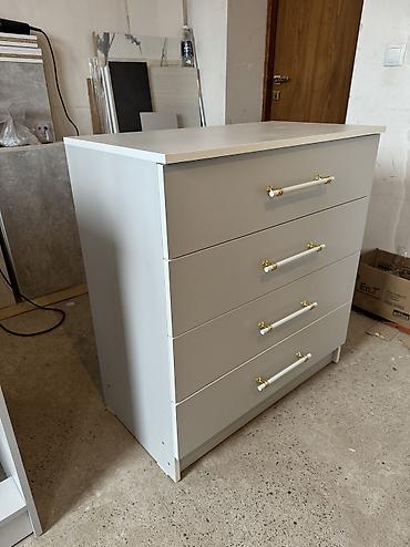 Комоды для одежды: Комод для одежды, Новый, Без зеркала, ЛДСП, цвет - Белый, Серый, Бежевый, Самовывоз, Платная доставка — 6
