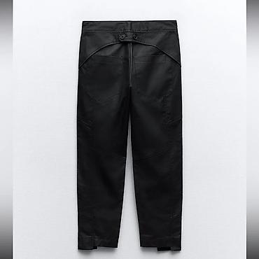Heykəlciklər: ZARA waxed mumlu görünümlü, düz biçimli şalvar. S razmerdir ama — 3
