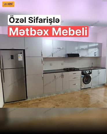 Özəl sifarişlə hazırlanan mətbəx mebeli - Dizayn: Minimalist və