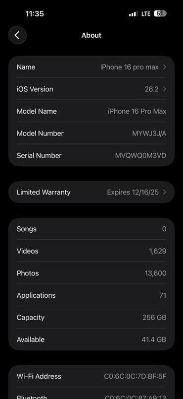 Apple iPhone: IPhone 16 Pro Max, Б/у, 256 ГБ, Desert Titanium, Чехол, Кабель, 91 % — 10
