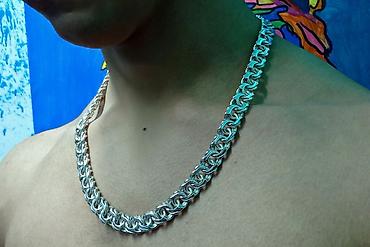 Серебряные цепочки: Цепочка, Бисмарк, Проба 925, Унисекс, Новый — 20