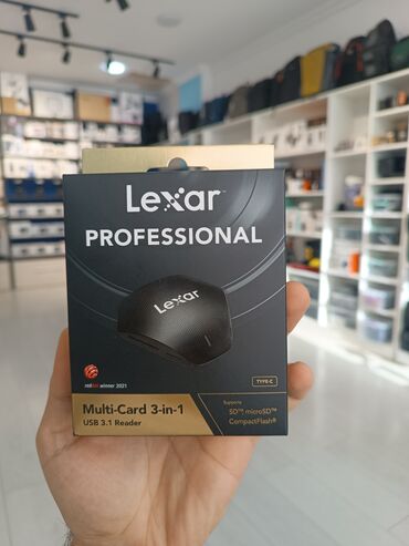 sd card qiymetleri: Lexar Proffesional Multi Card 3-in-1 USB 3.1 Reader