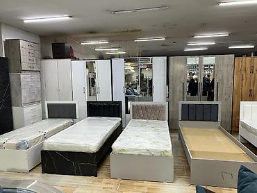 kravat: Кровать Бир кишилик размери 90/200 Темир каркас Баардык жагы кездеме — 9