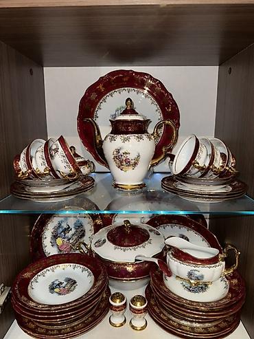 gefard england collection: Nahar dəsti, rəng - Qırmızı, Farfor, Almaniya — 1