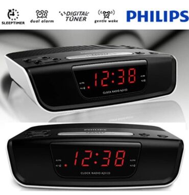 Səsgücləndirici və qəbuledicilər: AJ3121 Rəqəmsal alarm Philips FM Saatlı Philips FM-радиочасы