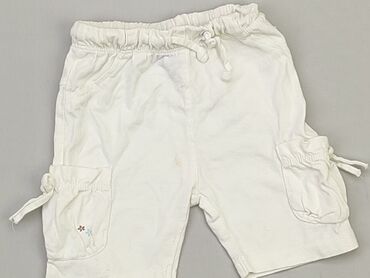 białe spodnie dziecięce: Szorty, 0-3 m, stan - Dobry