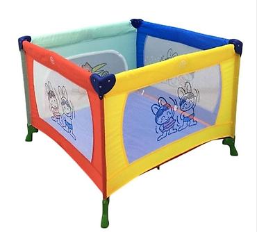 toy sac duzumleri: Uşaq oyun manegi / playpen - Kvadrat formalı, rəngarəng dizayn: sarı — 1