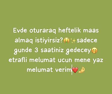 temu online iş: Yalniz xanimlar ucun iş imkani!! beyler narahat elemesin!!!! evde — 1