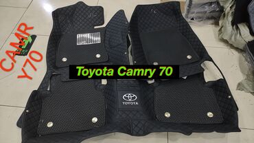 Полики: 5D Экокожа Полики Для салона Toyota, цвет - Черный, Новый, Самовывоз, Платная доставка